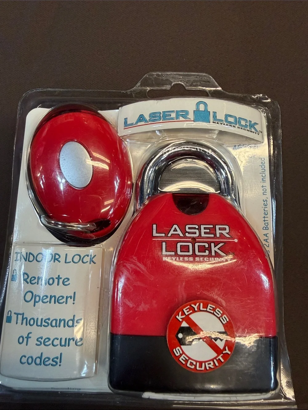 Keyless Security Padlock with Remote - Red - Picture 1 of 1
